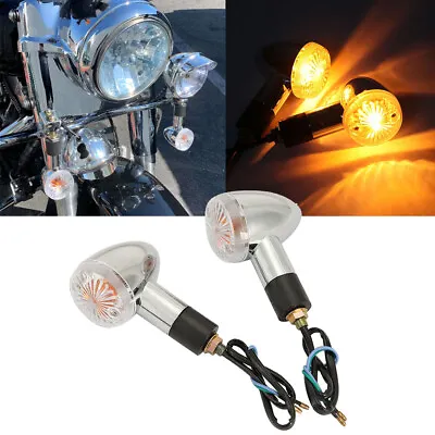 Motorcycle Bullet Turn Signals Light For Suzuki Intruder 1500 VL1500B Chrome • $17.99