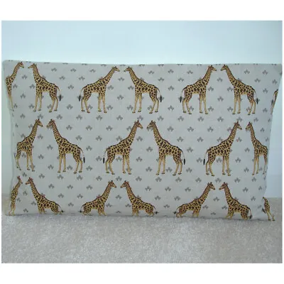 £9.99 • Buy Giraffe Cushion Cover Oblong 12x16 Giraffes 16x12 Yellow Brown Safari Zoo Animal