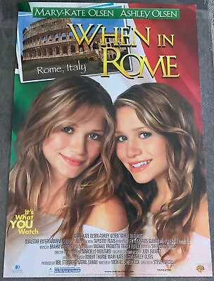 2002 SS Home Video Poster ~ WHEN IN ROME ~ 27x40 Mary-Kate And Ashley Olsen • $24.26