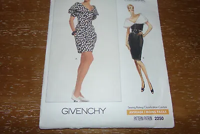 Givenchy Uncut Vogue Pattern 2250 Sz.'s 6-8-10 Misses • $16