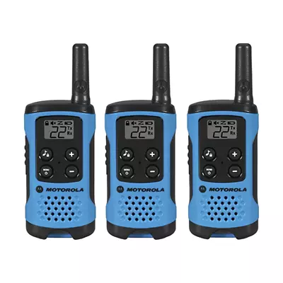 Motorola Talkabout T100TP Two Way Radio 22 Channel Walkie Talkie 16 Miles 3 Pack • $62