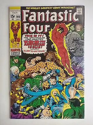 Marvel Comics Fantastic Four #100 Stan Lee Jack Kirby Joe Sinnott VF 8.0 • $82.49