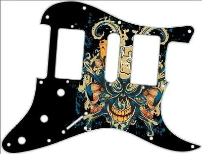 Stratocaster Graphical Pickguard Custom Fit Fender HSH 11 Hole Mean Streak Black • $34.94