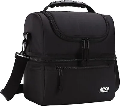 MIER Lunch Bag Large Insulated Cool Bag Lunch Kit For Men Work Women Adult D • £30.85