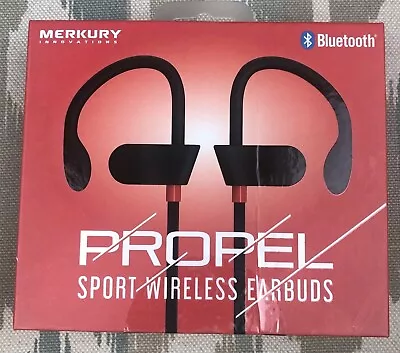 Merkury Innovations Propel Sport Bluetooth 4.2 Wireless Earbuds Black And Red • $22.50