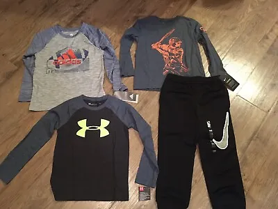 $88.16 • Buy NWT Boys~Size 5~Athletic Sports Fall/Winter Clothes~Lot Of 4~Nike,Adidas,Under A