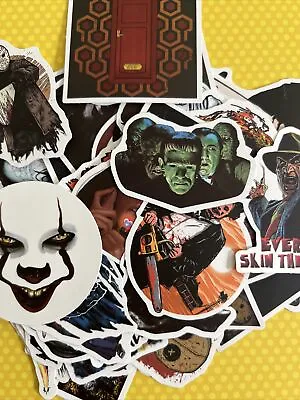 Lot Of 50 Vinyl Horror Movie Stickers Slashers Halloween IT Freddie • $10