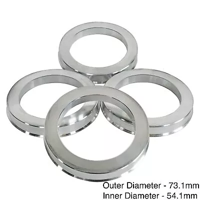 SET OF 4 HUB CENTRIC HUBCENTRIC ALUMINUM RINGS 73.1mm - 54.1mm 73.10 54.10 • $6.96