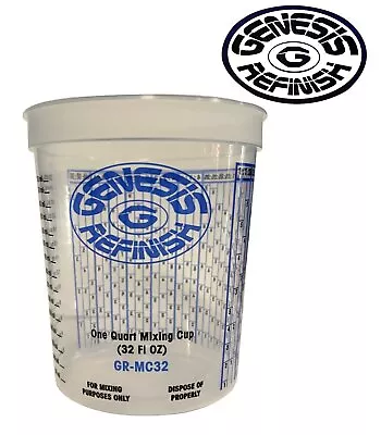 Paint Mixing Cups  32-Oz  W/Calibrated Ratios - Case Of 100 - FREE SHIPPING! • $59.99