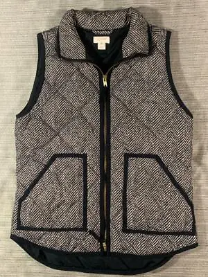 J Crew Quilted Herringbone Down Vest Puffer X-Small XS • $22.25