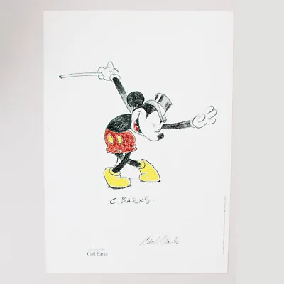 Carl Barks Signed Mickey Mouse Carl Barks Limited Edition Lithograph Print #6... • $390