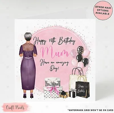 Personalised Mum Nan Birthday Card 60th 70th 80th 90th Any Age • £3
