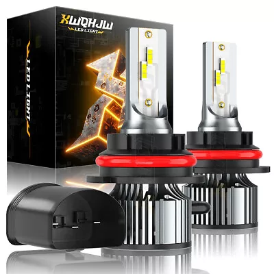 Pair 2-Side 9007 LED Headlight Bulbs Kit HB5 Hi Low Dual Beam 6000K Super White • $26.99