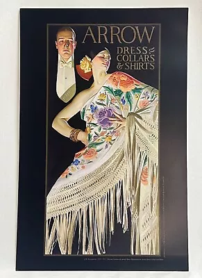 Man & Woman With Spanish Shawl J.C. Leyendecker Arrow Dress Collar Ad Poster 394 • $39.99