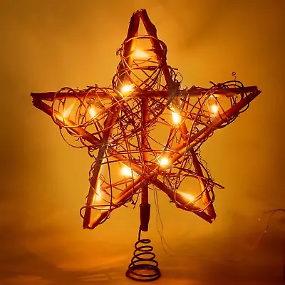 Tree Toppers Christmas Decorations  10 LED Lights Christmas Star Tree TopperRa • $35.41