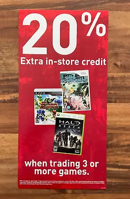 Video Game Store Display Sign Store Credit Trade In Offer Halo Reach Xbox 360 • £34.74