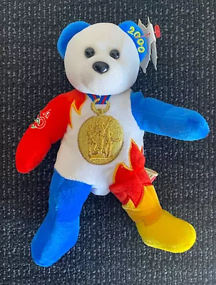 2000 Sydney Olympic Games Plush Team Ring Beanie Bears USA 39 Gold Medals W/ TAG • $5