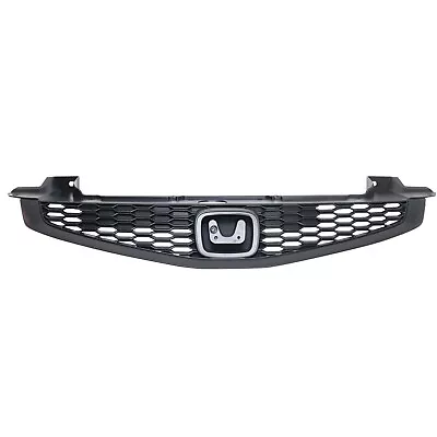 Grille For 2012-2013 Honda Civic Coupe Black Plastic • $50.01