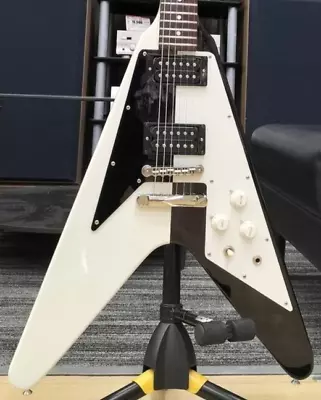 Burny FV-85MS Flying-V Guitar Michael Schenker Type White Black Made In Japan • $999.99