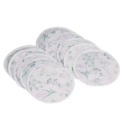 (Flowers)10Pcs Organic Washable Breast Pads Reusable Nipple Pads For Maternity • £11.44