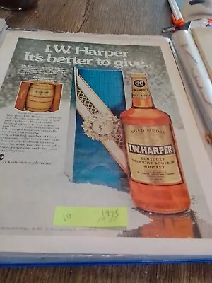 I.W.Harper Kentucky Bourbon Print Ads 1960-1970 • $10
