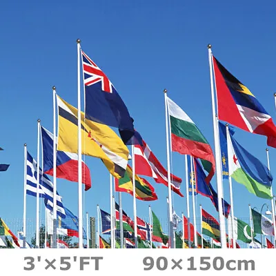3'x5' FT 90x150cm World Country National USA UK Canada Germany Flag Banner • $3.86