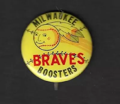 1957 Milwaukee Braves Boosters Pin Badge. Ws Champions........ Mint .....$175.00 • $175