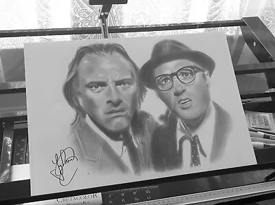 Rik Mayall Bottom Comedy Hand Drawn Art Print Pencil Collectable A3 Gift Present • £20