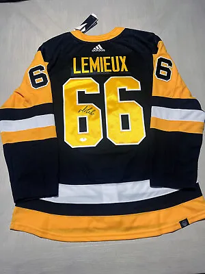MARIO LEMIEUX Pittsburgh Penguins SIGNED Autograph JERSEY PSA COA Adidas Pro 52 • $1049.96