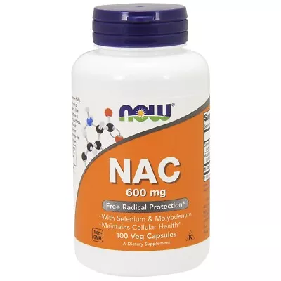 NOW FOODS NAC 600 Mg - 100 Veg Capsules • $17.81