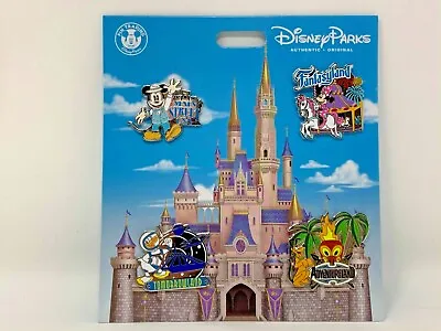 Disney Parks Mickey Mouse And Friends Four Lands Pin Set Fantasyland Donald DL  • $19.99