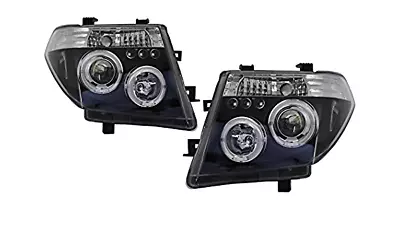 $485.76 • Buy LED ANGEL EYES Black HeadLights For PathFinder R51 Nissan Navara D40 PAIR