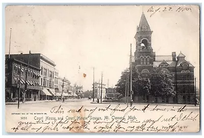 1905 Court House Court House Square Exterior Road Mt. Clemens Michigan Postcard • $14.98