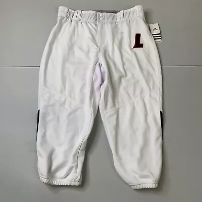 Met Adidas Louisville Cardinals Baseball Pants White Large NCAA Team Issue Logo • $16.99