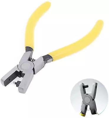 2mm Round Hole Punch Pliers For Sheet Metal Yellow • $17.24