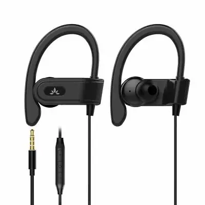 3.5mm Ear Hook Wired Sports Stereo Earphone Over Ear Earbuds Headphones W/Mic • $16.99