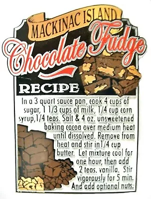 Mackinac Island Fudge Recipe Fridge Magnet • $6.99