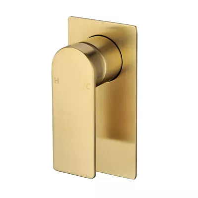 Ruki Brushed Gold Sink Basin Wall Mixer Shower Bath Brass Lever Flick Tap Faucet • $99.50