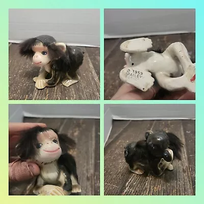 VTG Bradley Dinkie MONKEY W/FUR Ceramic Figurine CALIFORNIA CREATIONS 3 H • $21