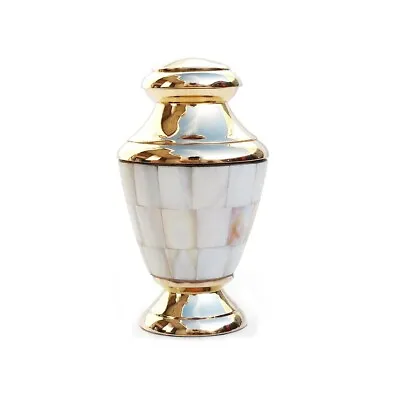 Mother Of Pearl Small Keepsake Memorial Urn For Human Ashes UK • £24.99