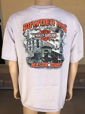 Harley Davidson Mason Ohio T Shirt Motorcycles Size 2XL Powder Keg 3D • $19.95