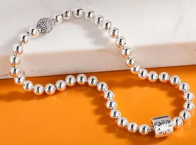 $51.99 • Buy Authentic Pandora Silver Bracelet Beads And Pave #598342cz