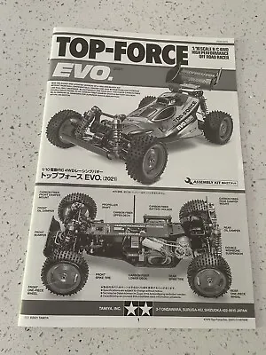 47470 Tamiya Top Force Evo (2021) Chassis Kit Instruction Manual 11057409 • $9.99