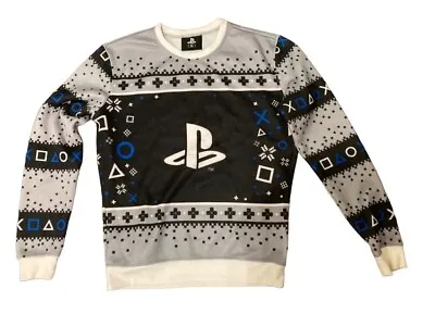 $25 • Buy Playstation Ugly Christmas Sweater Holiday Gaming Pullover Sweatshirt Sz Medium