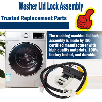 Washer Lid Lock Switch Assembly For Whirlpool Maytag Kenmore W11307244 W10682535 • $9.99