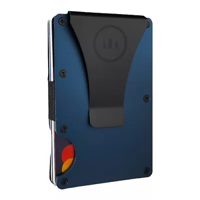 $9 • Buy Men's Wallet RFID Blocking Slim Carbon Fiber Aluminum Money Clip With Gift Box