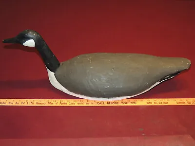 Super Cool Vintage Solid Wood Hand Made Canada Goose Decoy Maker Unknown #4 • $99.95