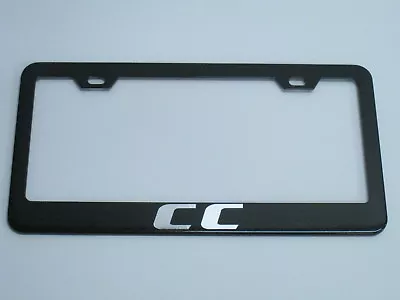 VW *CC* BLACK Metal License Plate Frame Tag Holder With Caps • $13.50