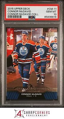 2015 UPPER DECK CONNOR McDAVID COLLECTION #CM-11 RC PSA 10 • $34.52