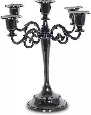 5-Candle Metal Candelabra Candle Holder 10.6 Inch Tall Candlestick Holders For • $25.73